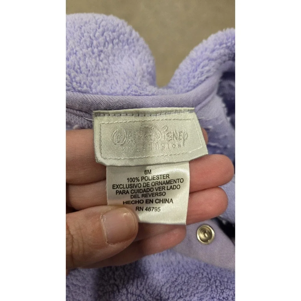 Disney Baby Winnie Pooh Lavender Sherpa Fleece One Piece 6M Vintage Style